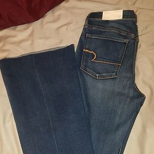 American eagle hi-rise slim flare jeans